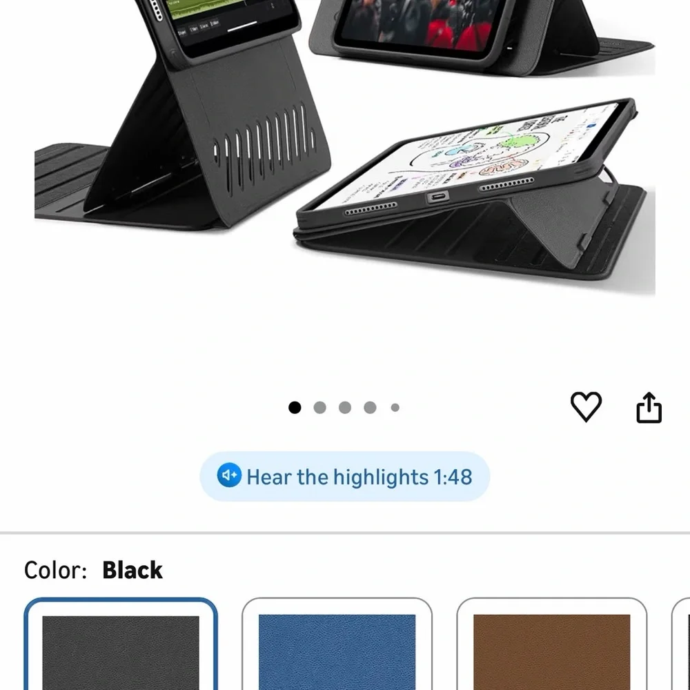 Amazon black Tablet Cover. For iPad Pro 13